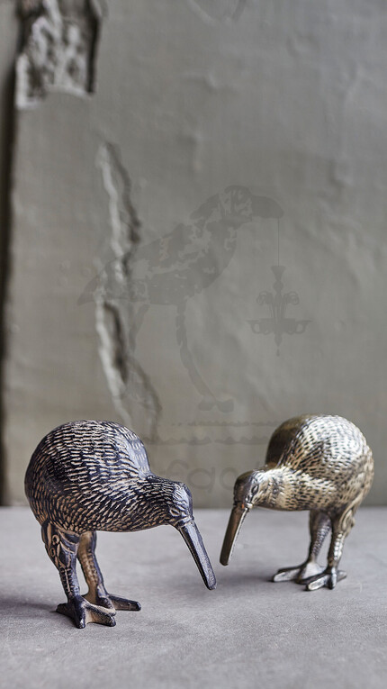 Металлическая статуэтка ручной работы птичка киви 