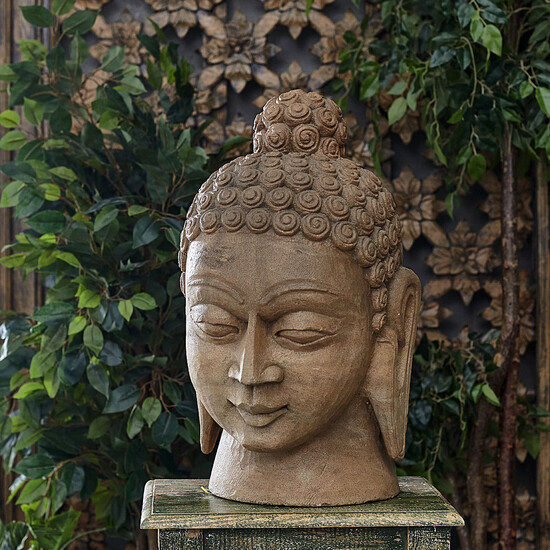 Большая статуэтка голова Будды